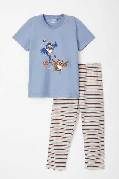 Resim 10-16 Yaş Erkek Pijama-Pks - 819-Lila