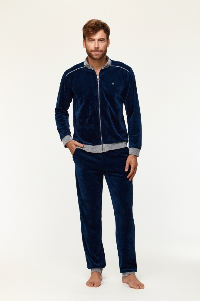 Resim Erkek Pijama-Mhl - 883-Kobalt Mavi