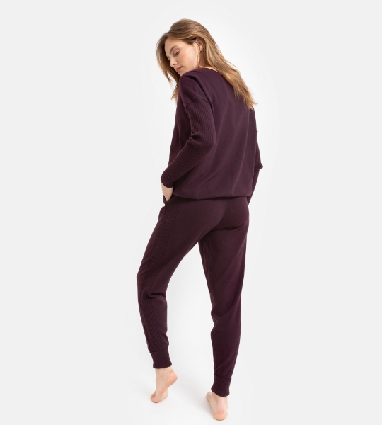 Resim Jogger triko pantolon-Mhd - 333-Şarap Rengi