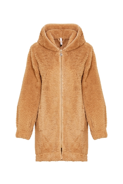 Resim Kapüşonlu yapay kürk kaban-Tnd - 231