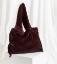 Resim Yapay kürk tote çanta-Tba - 333-Şarap Rengi
