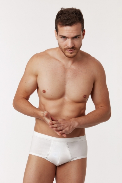 Resim 2’li Erkek Slip-Bmo - 100-Beyaz