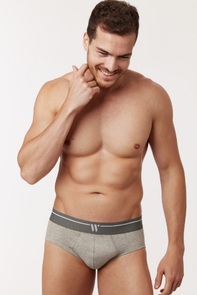 Resim 2’li Erkek Slip-Bmm - 121-Gri  Melanj