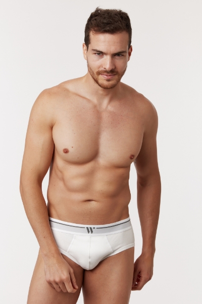 Resim 2’li Erkek Slip-Bmm - 100-Beyaz