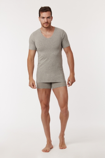 Resim Erkek Atlet-Bam - 121-Gri  Melanj