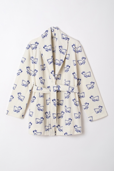 Resim Velsoft Sabahlık-Dgl - 914-Kutup Ayısı Baskılı Beyaz