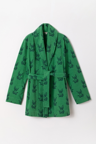 Resim Velsoft Sabahlık-Dgl - 919-Boğa Baskılı Yeşil