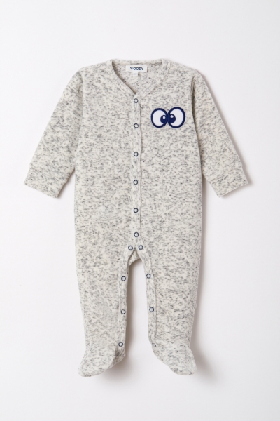 Resim Bebek Tulumu-Vra - 156-Krem Melanj