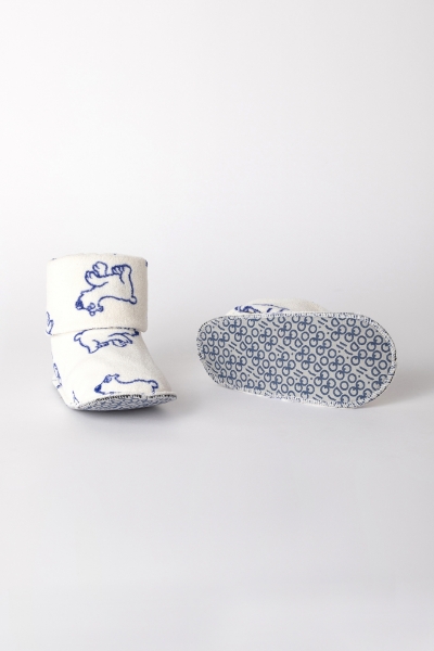 Resim Velsoft Patik-Boo - 914-Kutup Ayısı Baskılı Beyaz