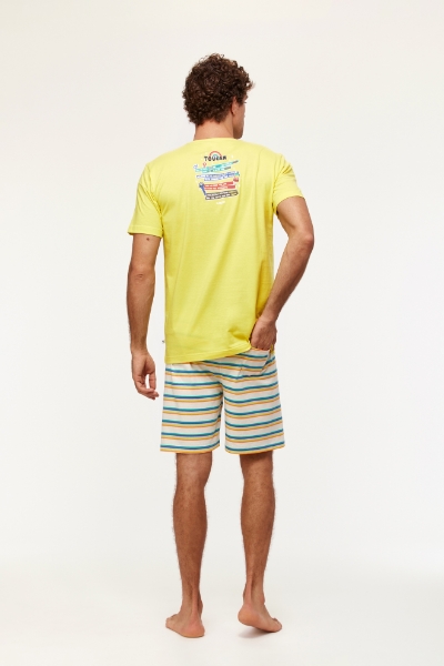 Resim Erkek Pijama-Pss - 651-Sarı