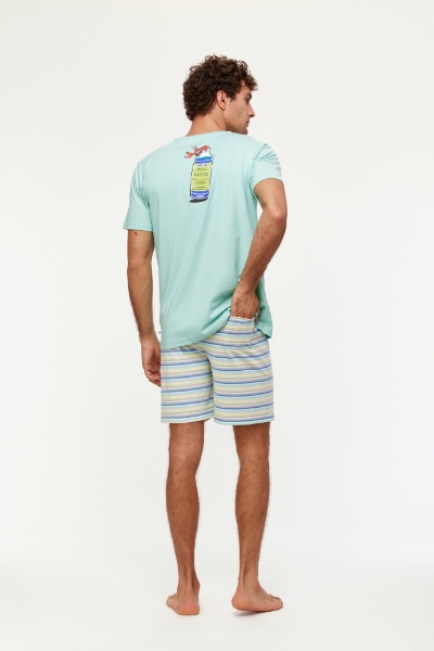 Resim Erkek Pijama-Pss - 702-Su Yeşili