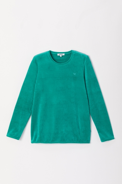 Resim Kadın Sweatshirt-Vdu - 752-Nefti Yeşil