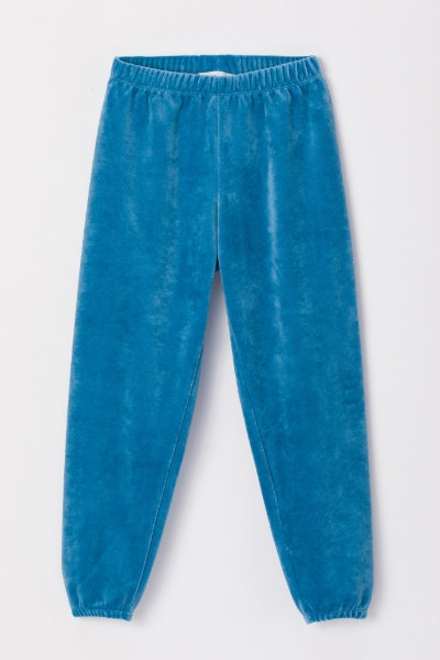 Resim 10-16 Yaş kadife jogger-Vdl - 845-Niagara Mavisi