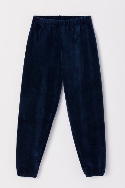 Resim 2-8 Yaş kadife jogger-Vdl - 895-Lacivert