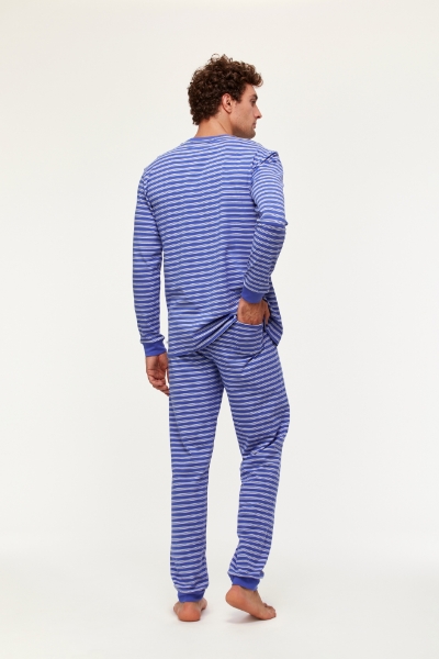 Resim Erkek Pijama-Plc - 915-Tukan Temalı Çizgili Ekru