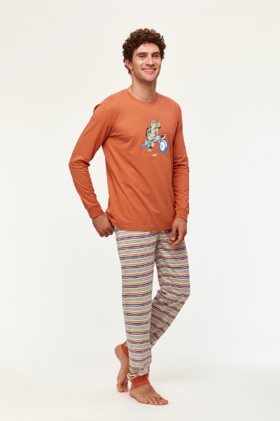 Resim Erkek Pijama-Plc - 202-Yanık Turuncu