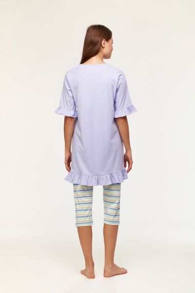 Resim Kadın Pijama-Tun - 306-Lavanta