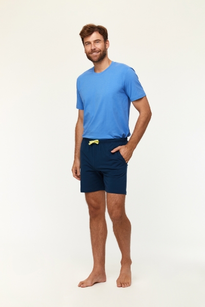 Resim Erkek Pijama-Qrs - 866-Deniz Mavisi