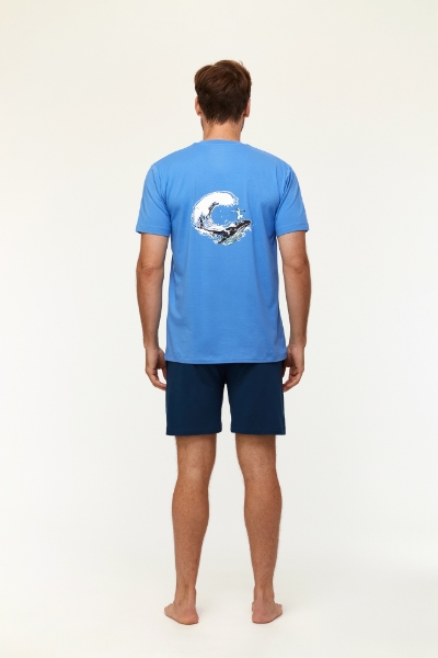 Resim Erkek Pijama-Qrs - 866-Deniz Mavisi