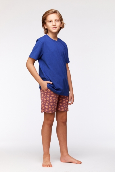 Resim 10-16 Yaş Erkek Çocuk Pijama-Qrs - 856-Soğuk Mavi