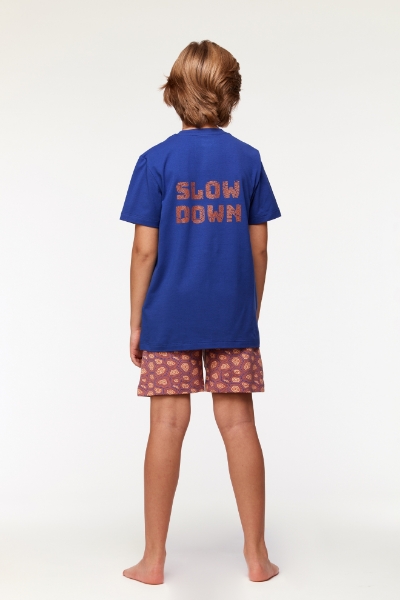 Resim 10-16 Yaş Erkek Çocuk Pijama-Qrs - 856-Soğuk Mavi