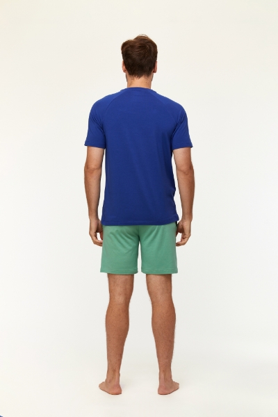 Resim Erkek Pijama-Qts - 856-Soğuk Mavi