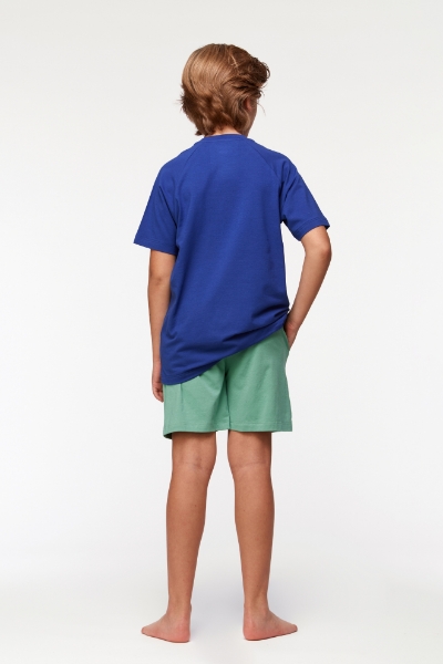 Resim 2-8 Yaş Erkek Çocuk Pijama-Qts - 856-Soğuk Mavi