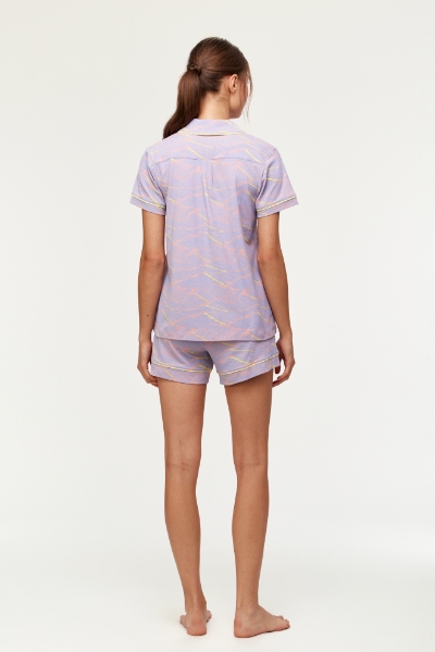 Resim Kadın Pijama-Ype - 965-Whale Temalı Karışık Renkli 