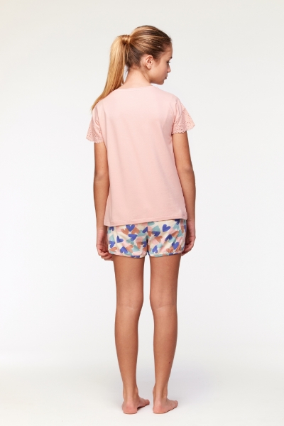 Resim 10-16 Yaş Kız Çocuk Pijama-Ypd - 422-Gümüş Pembe