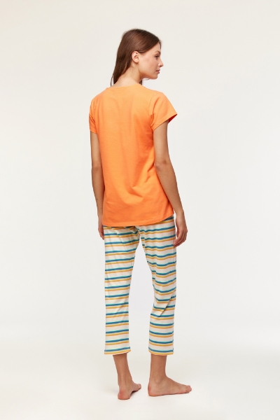 Resim Kadın Pijama-Pıs - 539-Papaya Rengi