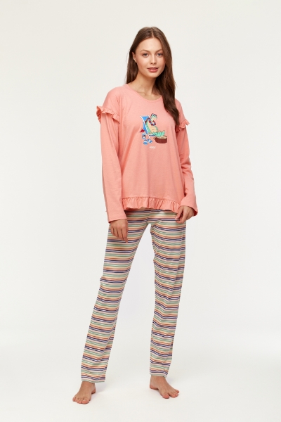 Resim Kadın Pijama-Plg - 491-Pudra Pembesi