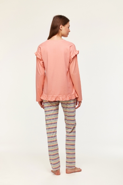 Resim Kadın Pijama-Plg - 491-Pudra Pembesi