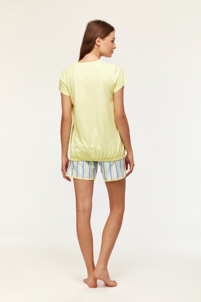 Resim Kadın Pijama-Bst - 602-Güneş Sarısı