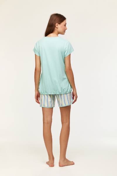 Resim Kadın Pijama-Bst - 702-Su Yeşili
