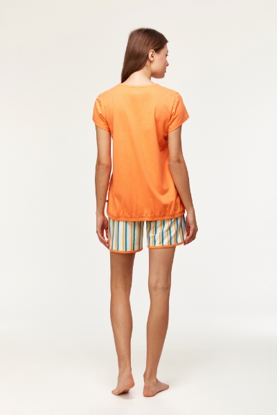 Resim Kadın Pijama-Bst - 539-Papaya Rengi