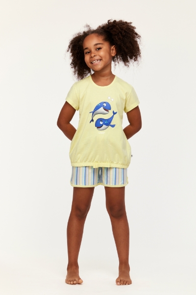 Resim 2-8 Yaş Kız Çocuk Pijama-Bst - 602-Güneş Sarısı