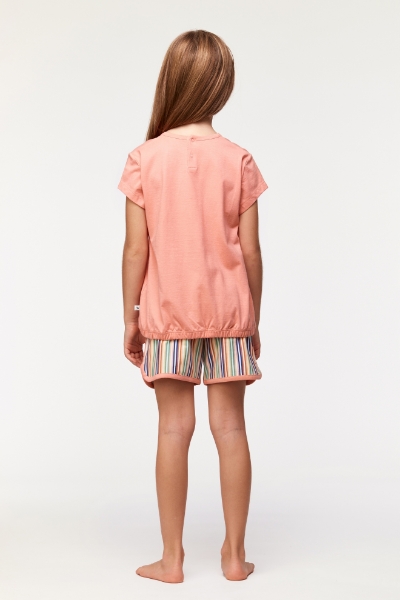 Resim 2-8 Yaş Kız Çocuk Pijama-Bst - 491-Pudra Pembesi