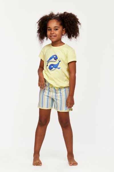 10-16 Yaş Kız Çocuk Pijama-Bst - 602-Güneş Sarısı