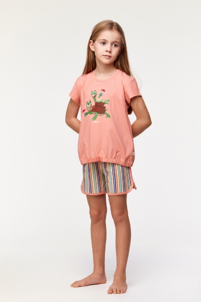 10-16 Yaş Kız Çocuk Pijama-Bst - 491-Pudra Pembesi