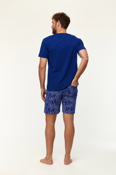 Resim Erkek Pijama-Qpb - 848-Tukan Temalı Lacivert