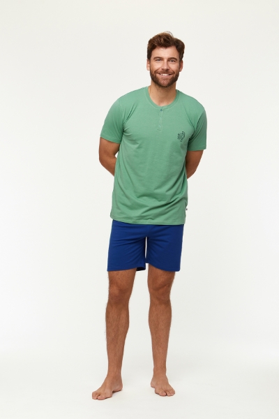 Resim Erkek Pijama-Qpb - 724-Elmas Yeşili