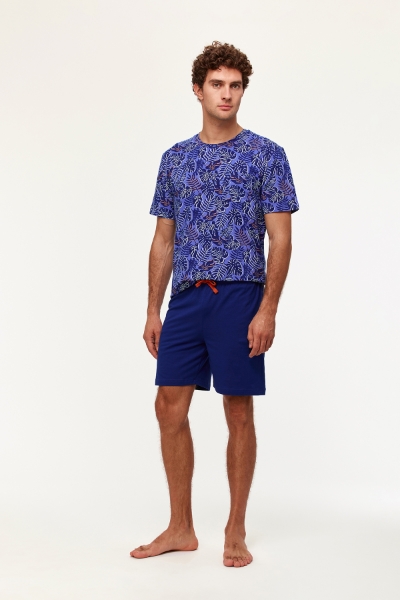 Resim Erkek Pijama-Qpa - 930-Tukan Temalı Çok Renkli Lacivert