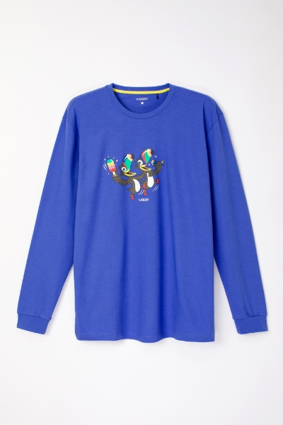 Resim Erkek Pijama-Plc - 829-Mor Mavi