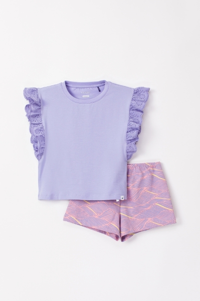 Resim 10-16 Yaş Kız Çocuk Pijama-Ypc - 306-Lavanta