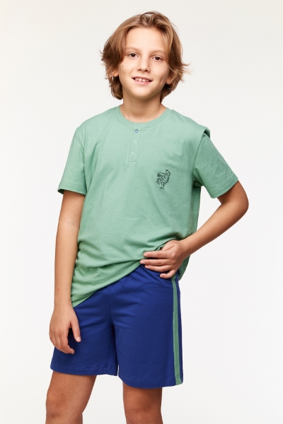 Resim 2-8 Yaş Erkek Çocuk Pijama-Qpb - 724-Elmas Yeşili