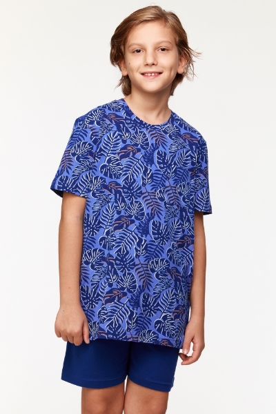 Resim 2-8 Yaş Erkek Çocuk Pijama-Qpa - 930-Tukan Temalı Çok Renkli Lacivert