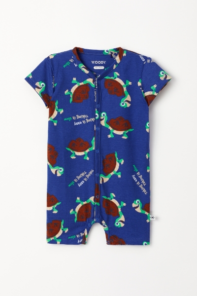 Resim Bebek Tulumu-Rba - 911-Kaplumbağa Baskılı Lacivert