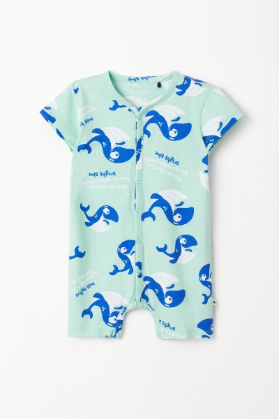 Resim Bebek Tulumu-Rba - 910-Balina Baskılı Mavi