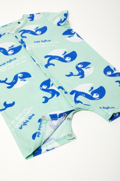 Resim Bebek Tulumu-Rba - 910-Balina Baskılı Mavi