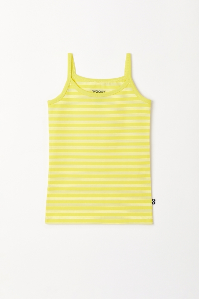 Resim 10-16 Yaş Kız Çocuk Atlet-Veg - 918-Tukan Temalı Çizgili Sarı